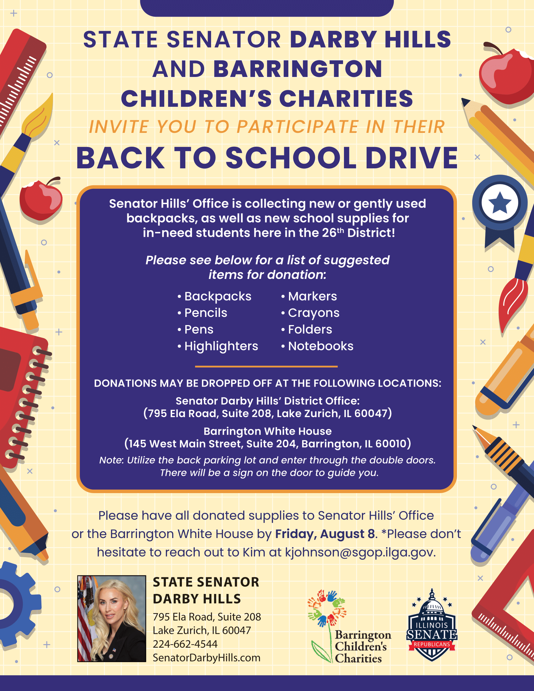 Back to School Drive – Till Aug. 8th