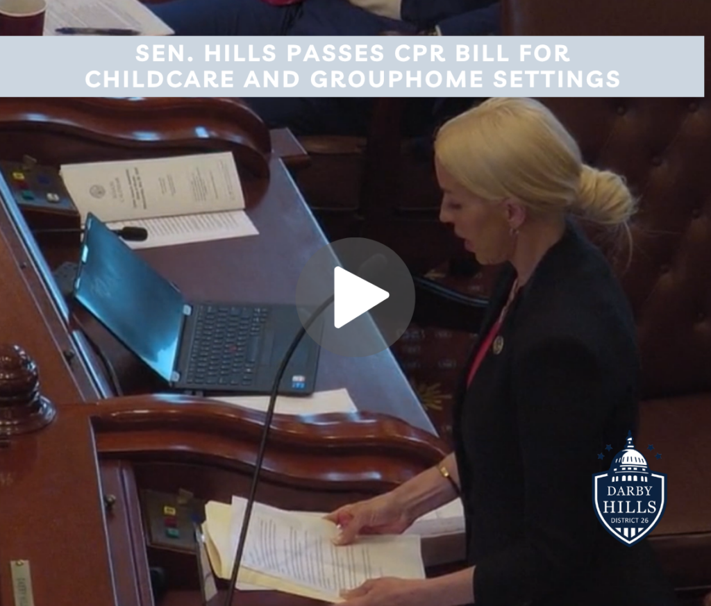 Video of Hills on senate floor speaking.