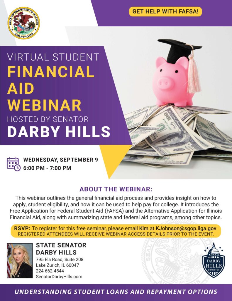 Virtual Financial Aid Webinar Flyer