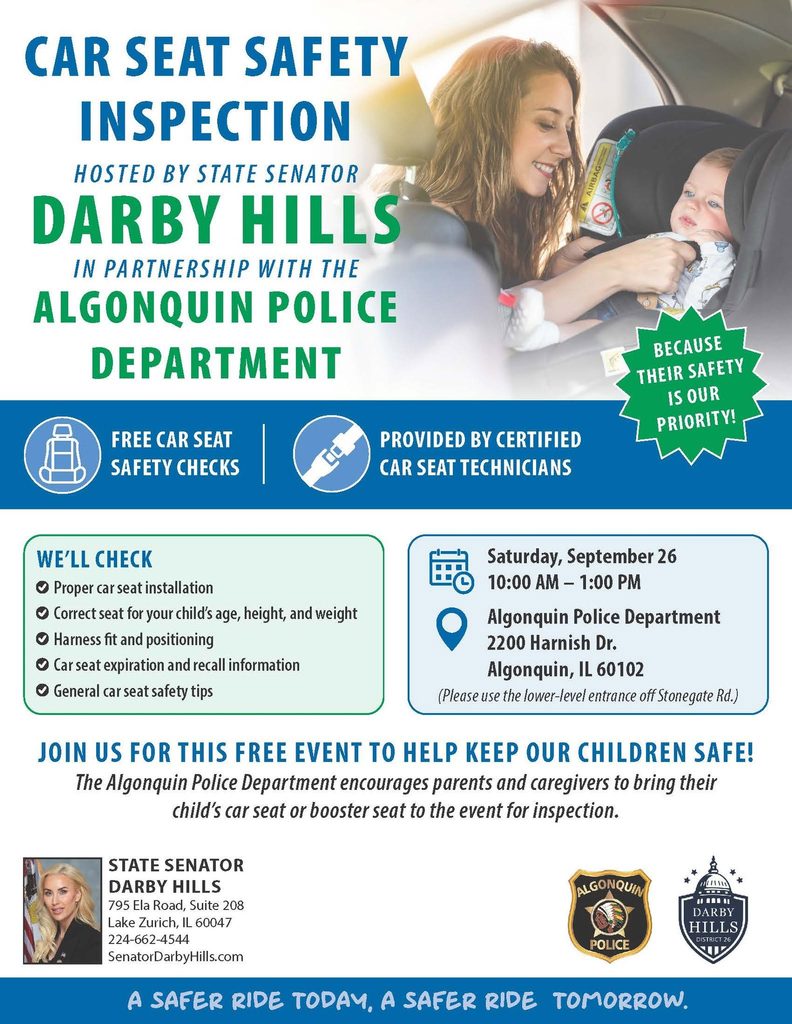 Free Car Seat Safety Inspection flyer