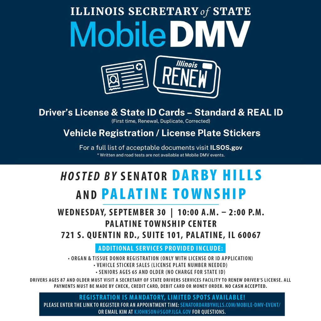 Mobile DMV Event with Palatine Township